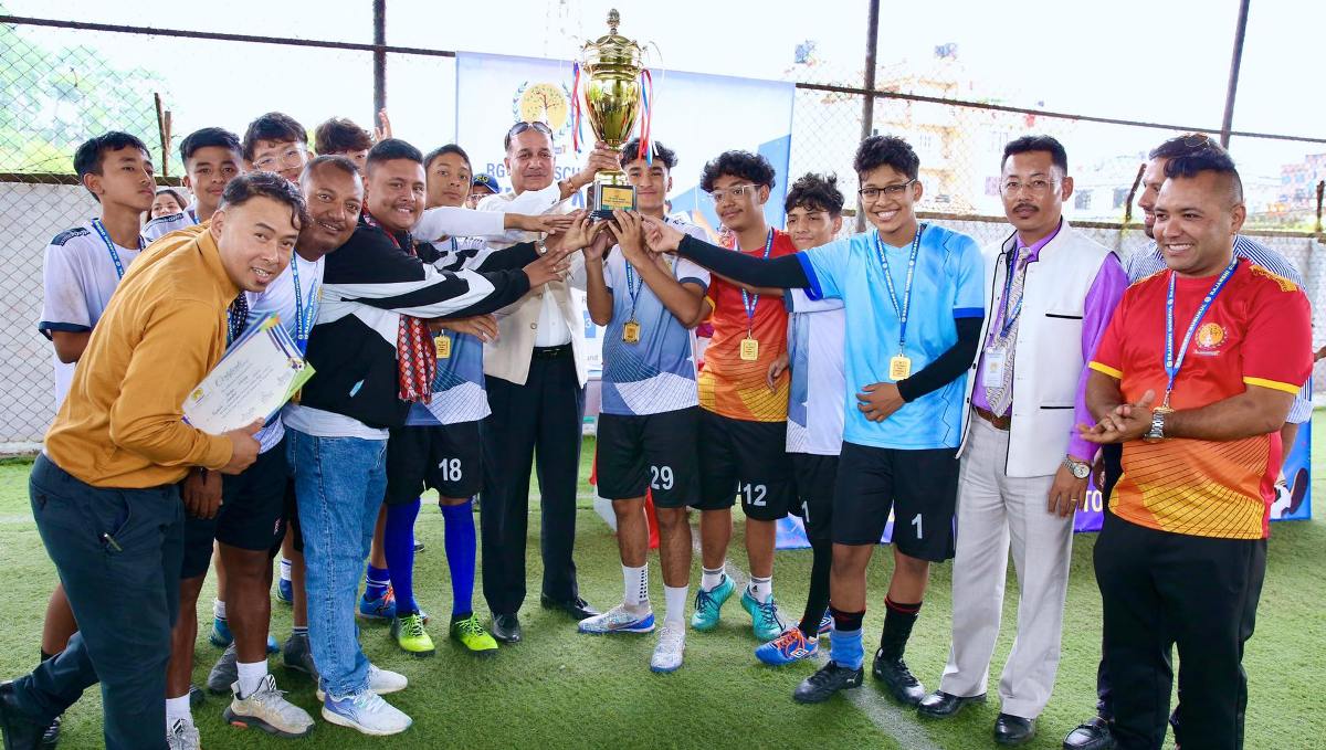 आरजी अन्तरस्कुल फुटसलमा राजर्षी गुरुकुल र काठमाडौं वर्ल्ड स्कुल च्याम्पियन